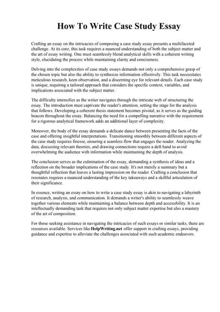 how to write case study essay|QUT cite.